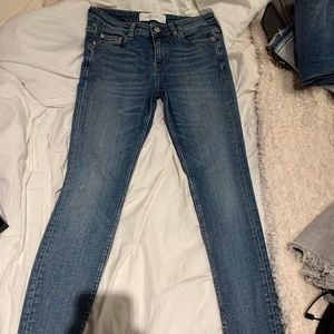 Blue skinny jeans